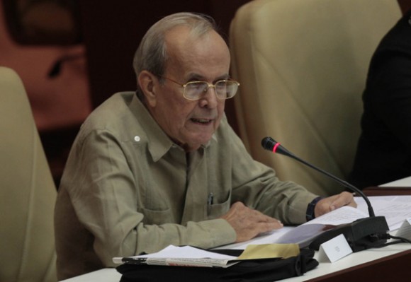 Ricardo Alarc&oacute;n, Presidente de la Asamblea Nacional del Poder Popular, de Cuba, el 1 de agosto de 2011. Foto: Ismael Francisco